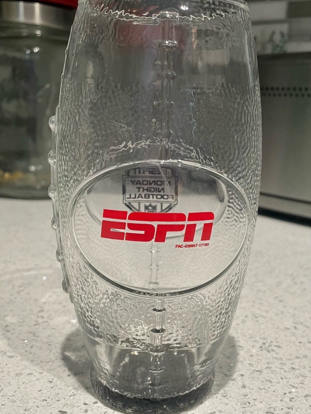 ESPN Monday Night Football-Shaped Glass